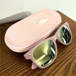 Roots Pink Frame Kids Sunglasses with Case